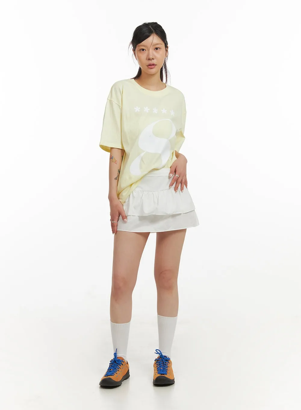 Acubi Oversized Graphic Top IY410 sold by Lewkin product image thumbnail 3