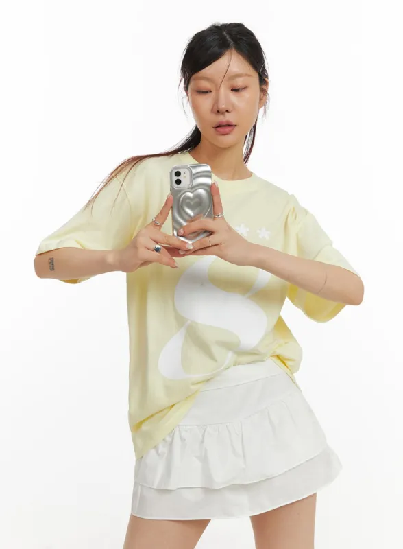 Acubi Oversized Graphic Top IY410 sold by Lewkin