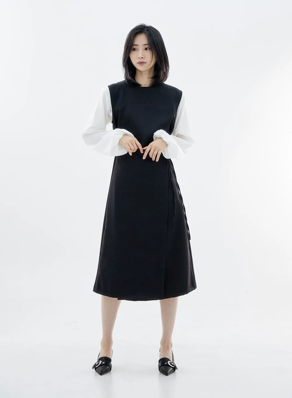 Metal Buckle Faux Leather Low Stiletto Heel Shoes OO05 sold by Lewkin product image thumbnail 5