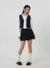 Pinstripe Pleated Mini Skirt CF301 sold by Lewkin