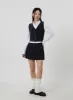 Pinstripe Pleated Mini Skirt CF301 sold by Lewkin