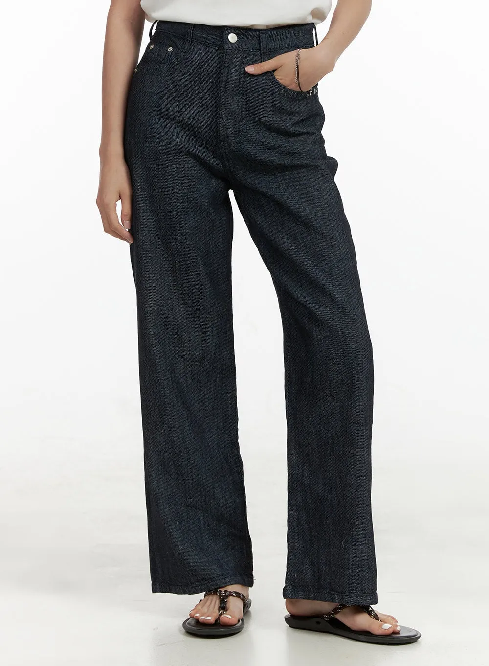 Denim Straight Fit Jeans OU413 sold by Lewkin product image thumbnail 2