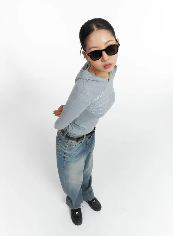 Basic Square Sunglasses IF421 sold by Lewkin