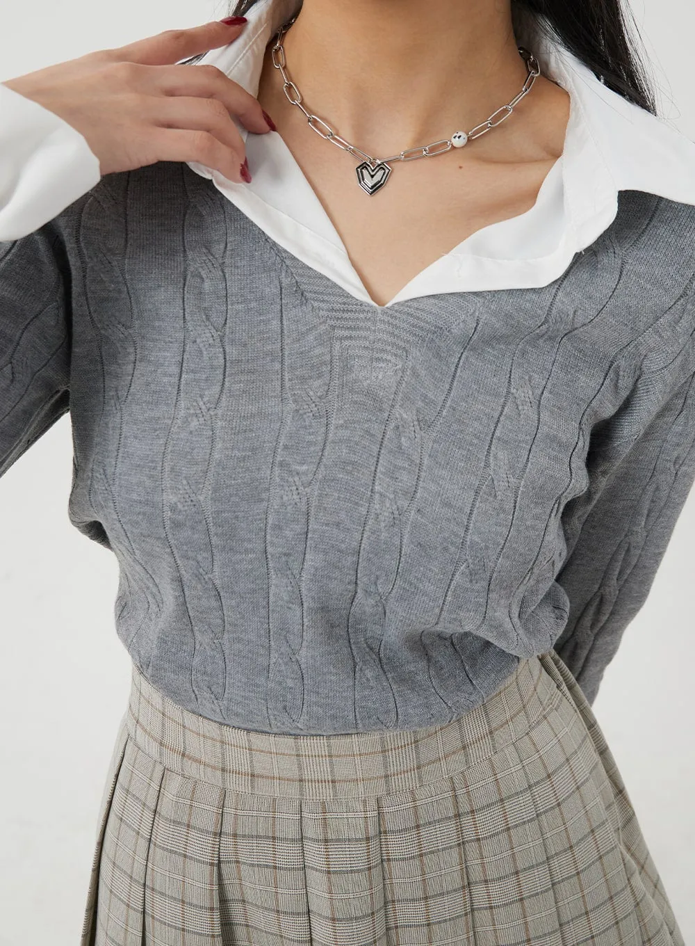 Heart Chain Necklace BJ320 sold by Lewkin