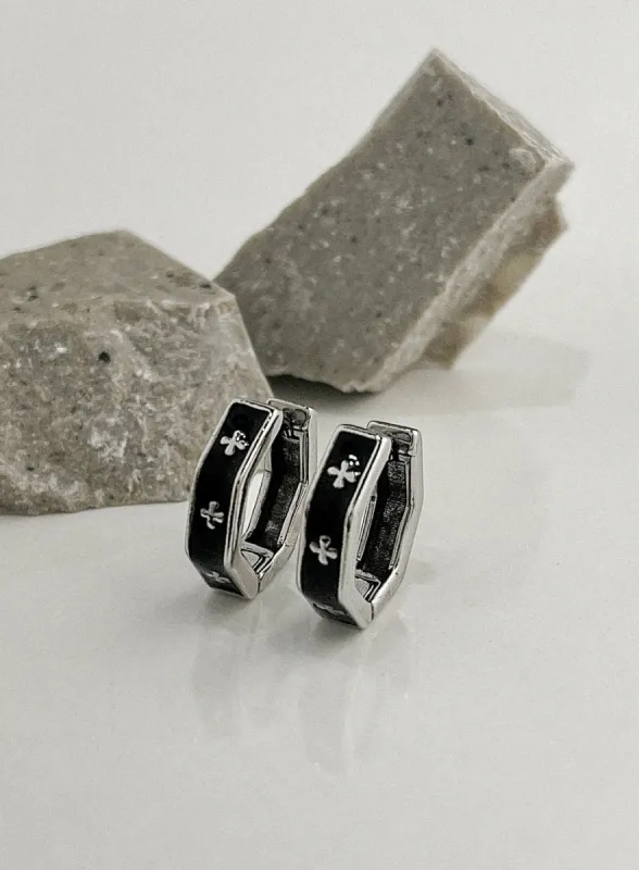 Mini Cross Ring Earrings IL415 sold by Lewkin