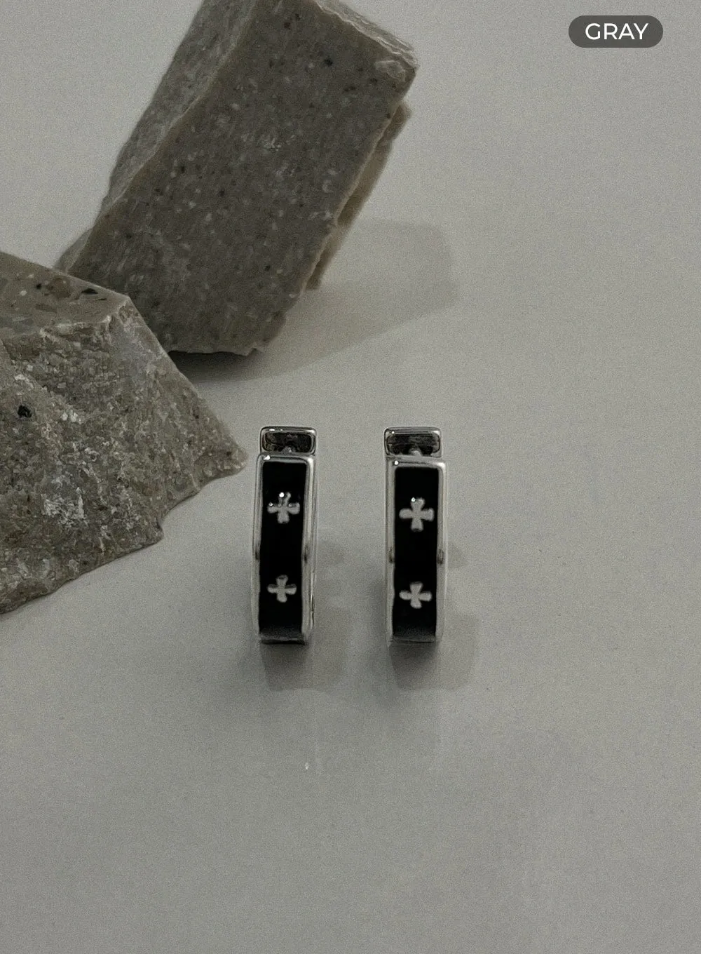 Mini Cross Ring Earrings IL415 sold by Lewkin product image thumbnail 5