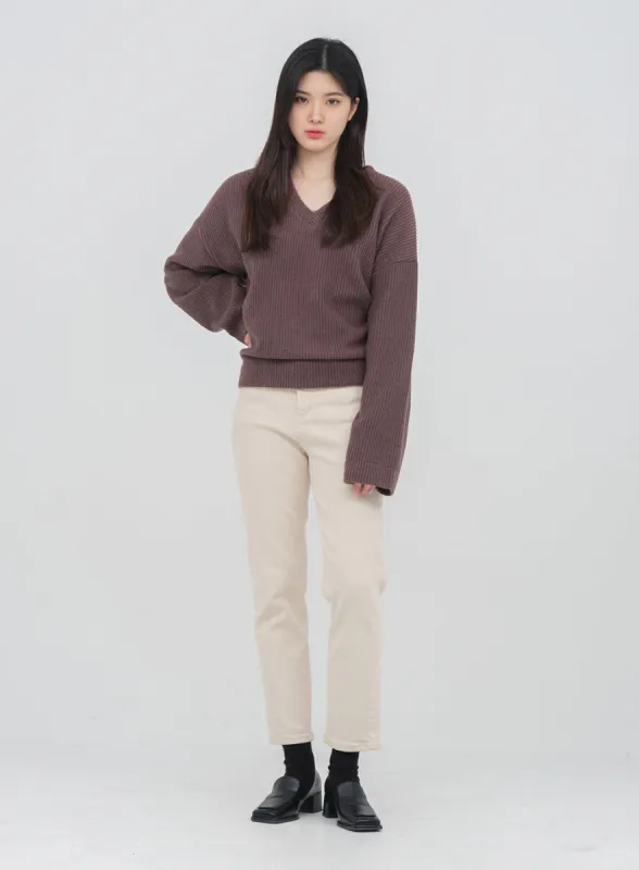 Fleece Lined Straight Leg Pants sold by Lewkin