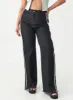 Side Tassle Zip-Up Slit Jeans IU20 sold by Lewkin