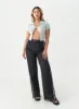 Side Tassle Zip-Up Slit Jeans IU20 sold by Lewkin