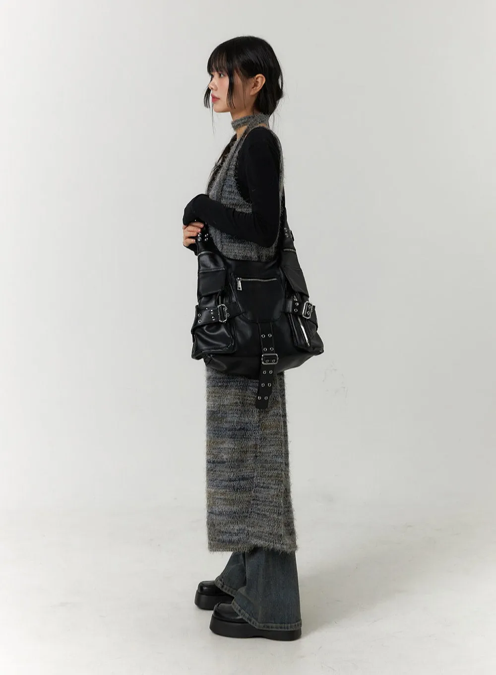 Faux Leather Buckle Crossbody Bag CF407 sold by Lewkin product image thumbnail 5