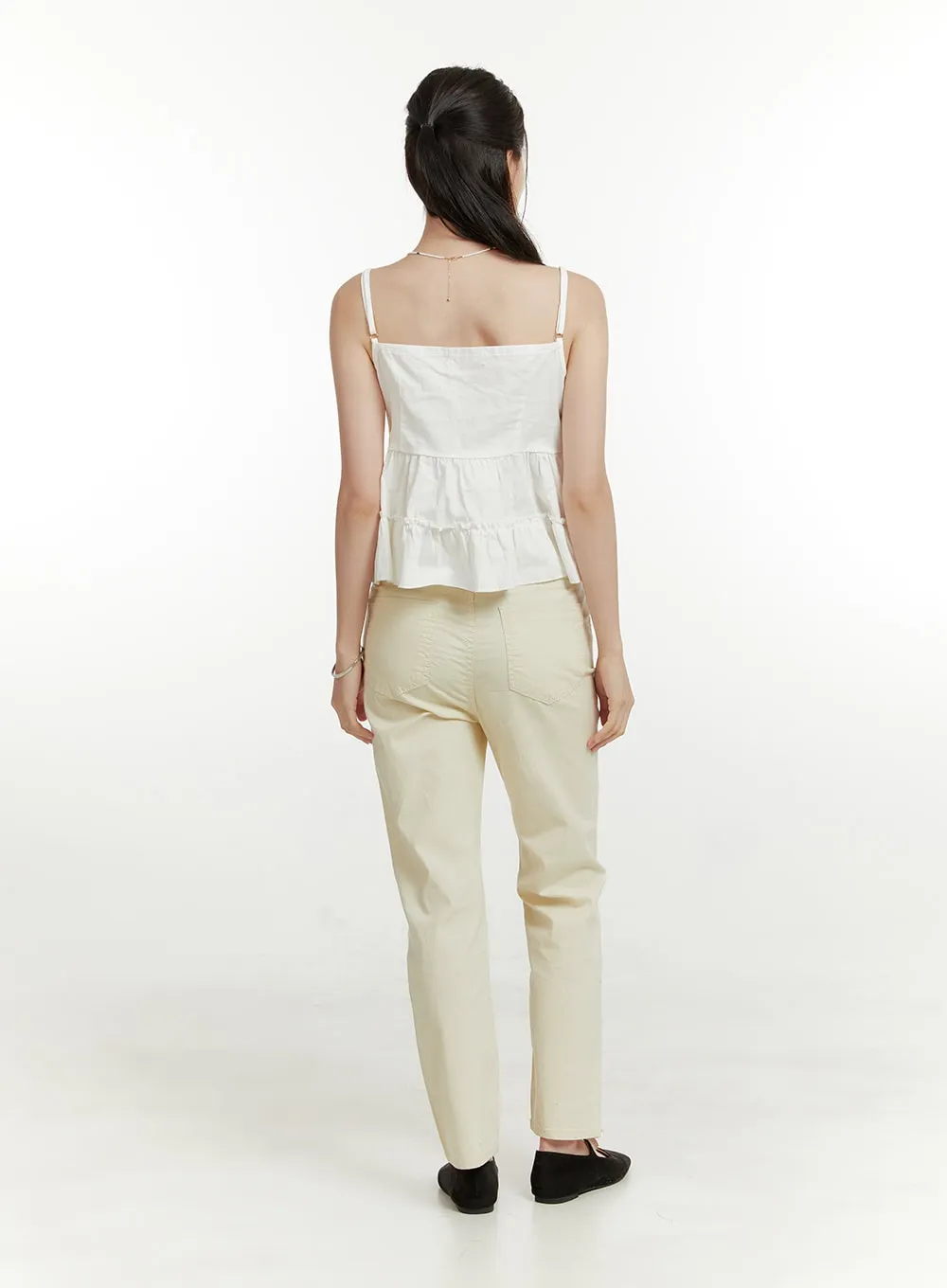 Cotton Blend Straight Leg Pants OU419 sold by Lewkin product image thumbnail 5