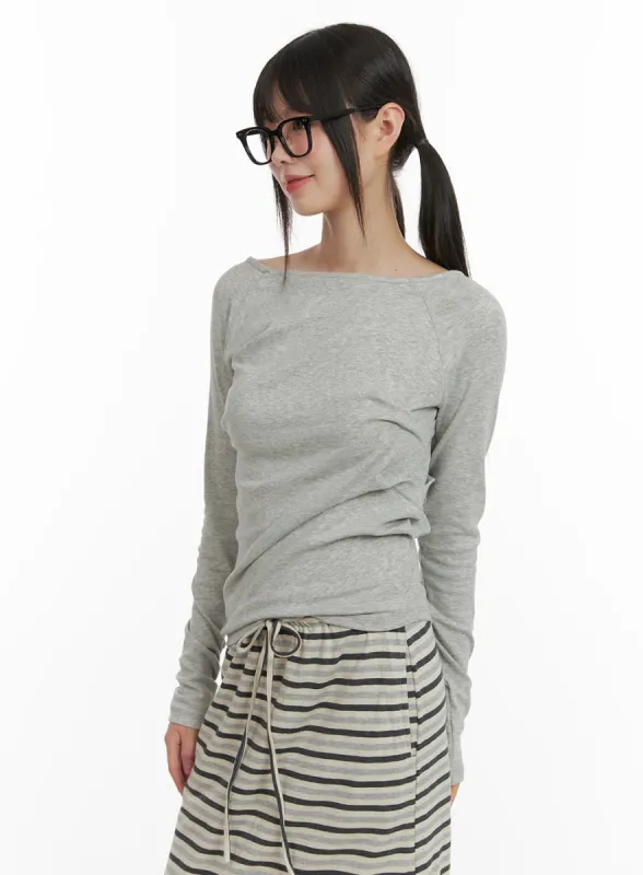 Basic Round Neck Long Sleeve CA418 sold by Lewkin