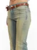 Low Waist Vintage Washed Bootcut Jeans CA416 sold by Lewkin