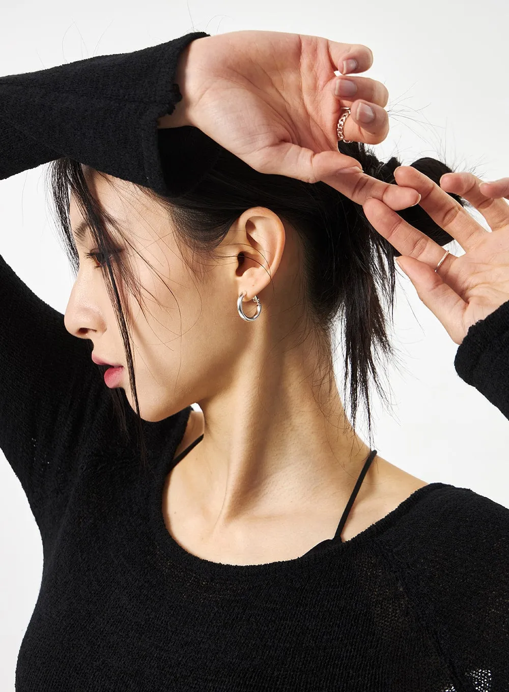 Simple Ring Earrings CA310 sold by Lewkin product image thumbnail 4