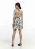 Summer Floral Graphic Halter Mini Dress OU403 sold by Lewkin