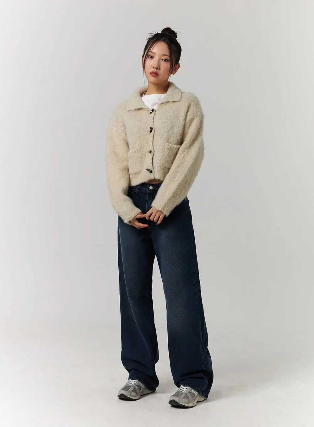 Washed Denim Wide Leg Jeans CD329 sold by Lewkin product image thumbnail 3