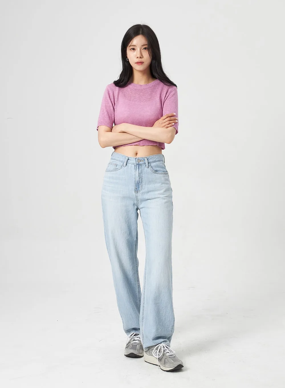 Light Blue Wide Jeans OA314 sold by Lewkin product image thumbnail 5