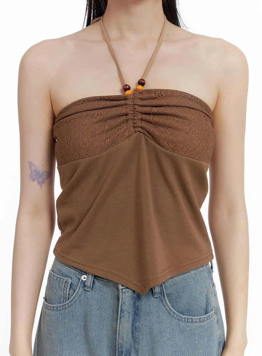 Sweetheart Beaded Halter Top CL412 sold by Lewkin product image thumbnail 3