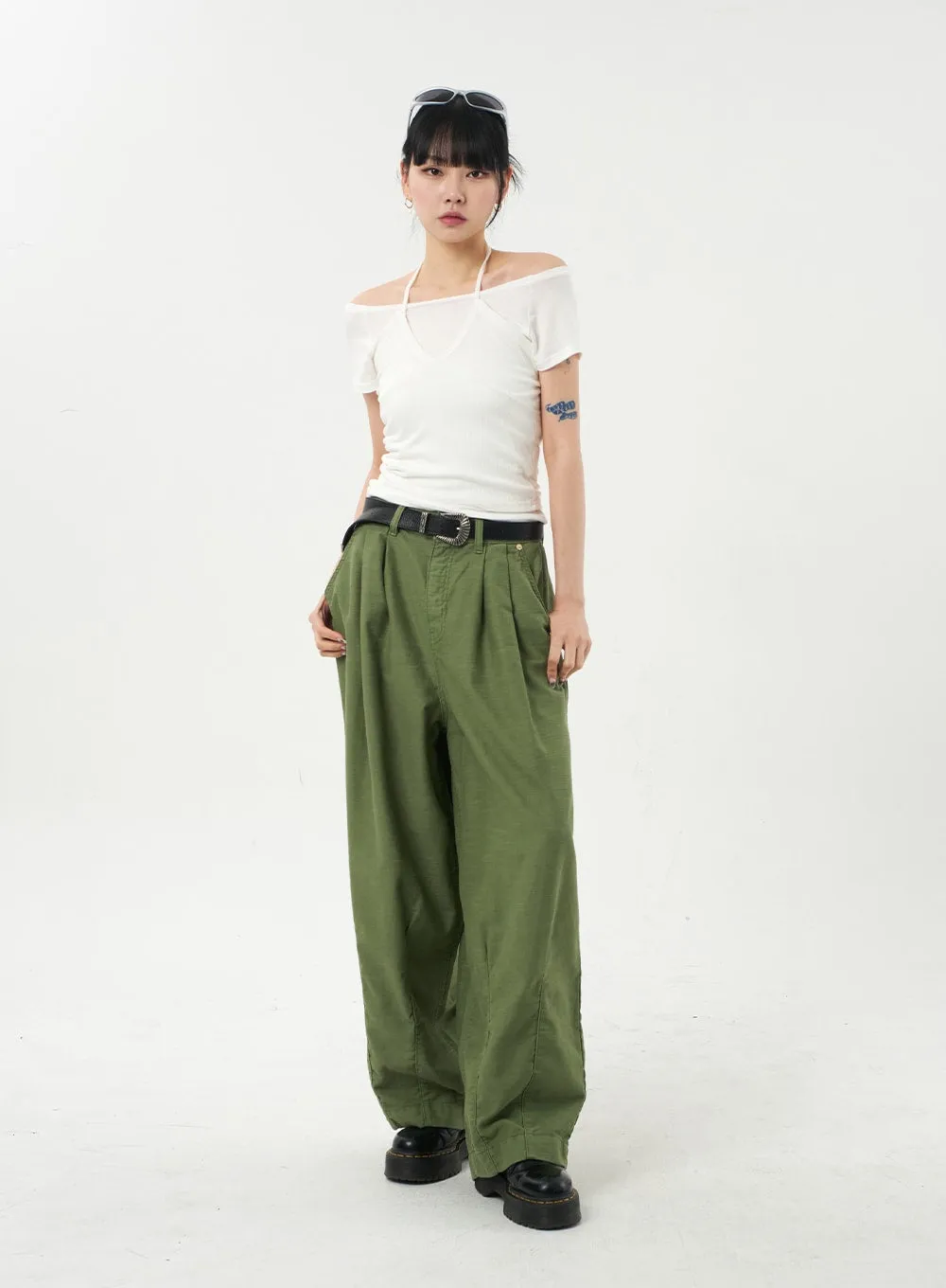 Off-Shoulder Layered Top CA327 sold by Lewkin product image thumbnail 4