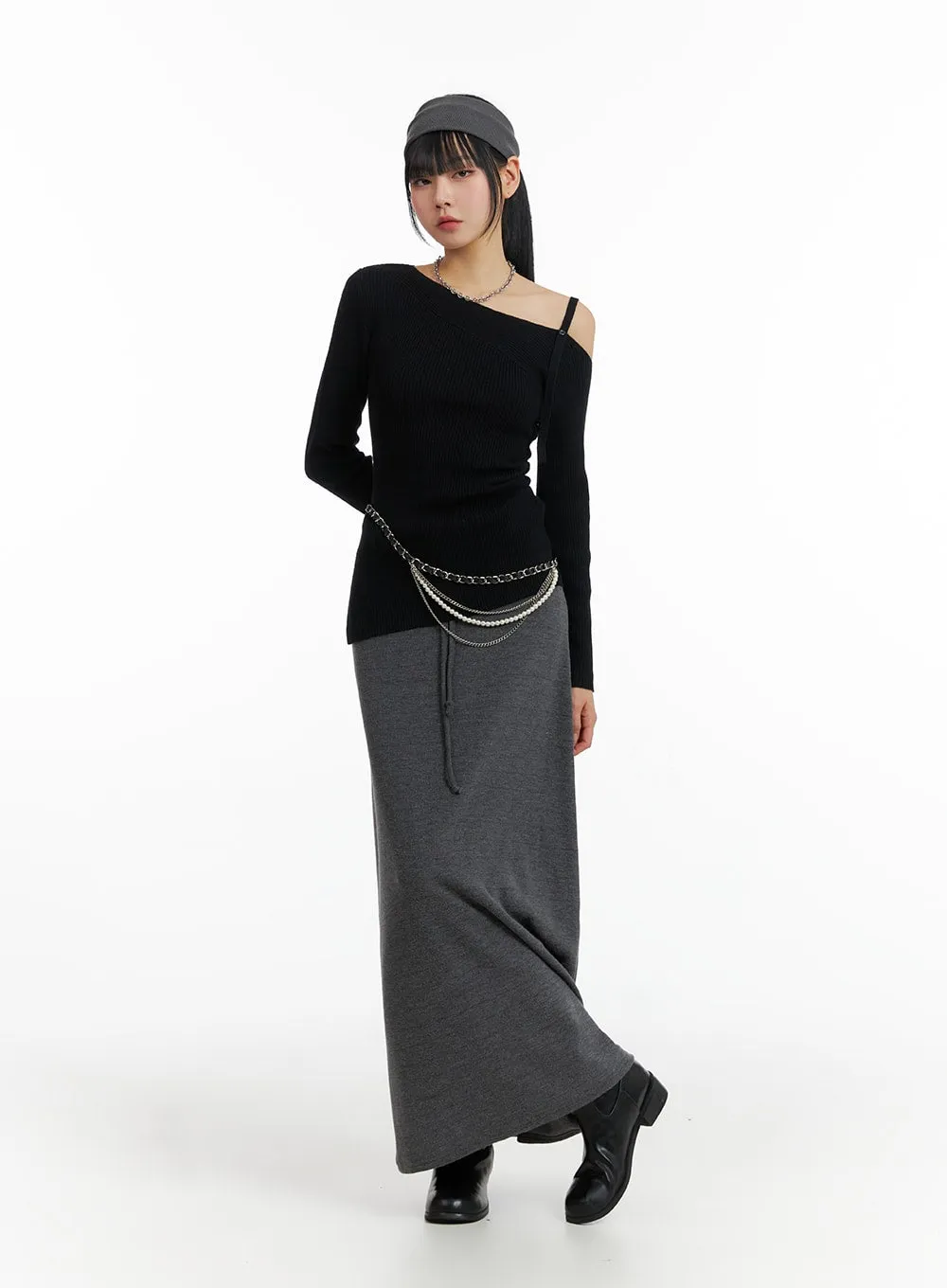 Unbalanced Basic Sweater IF402 sold by Lewkin product image thumbnail 3
