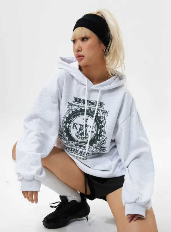Graphic Loosefit Hoodie IS319 sold by Lewkin