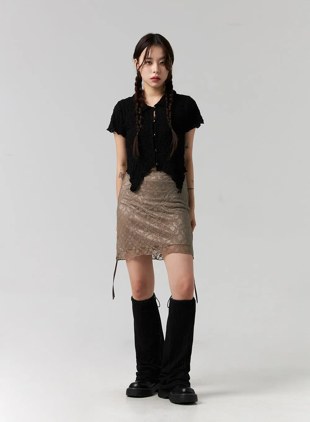 Lace Mini Skirt CG317 sold by Lewkin product image thumbnail 3