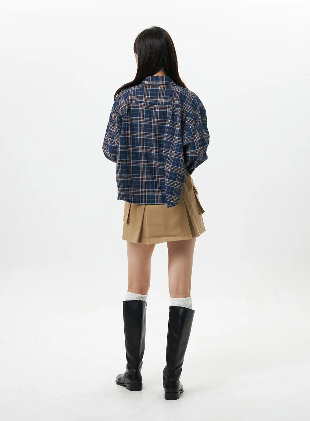 Pintuck Cargo Mini Skirt OS319 sold by Lewkin product image thumbnail 5
