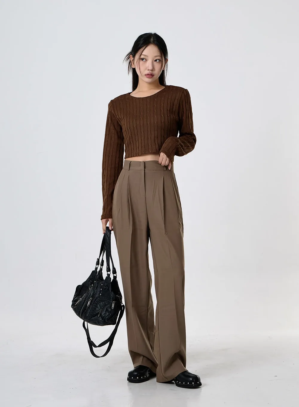 Basic Pintuck Tailored Pants CG30 sold by Lewkin product image thumbnail 3