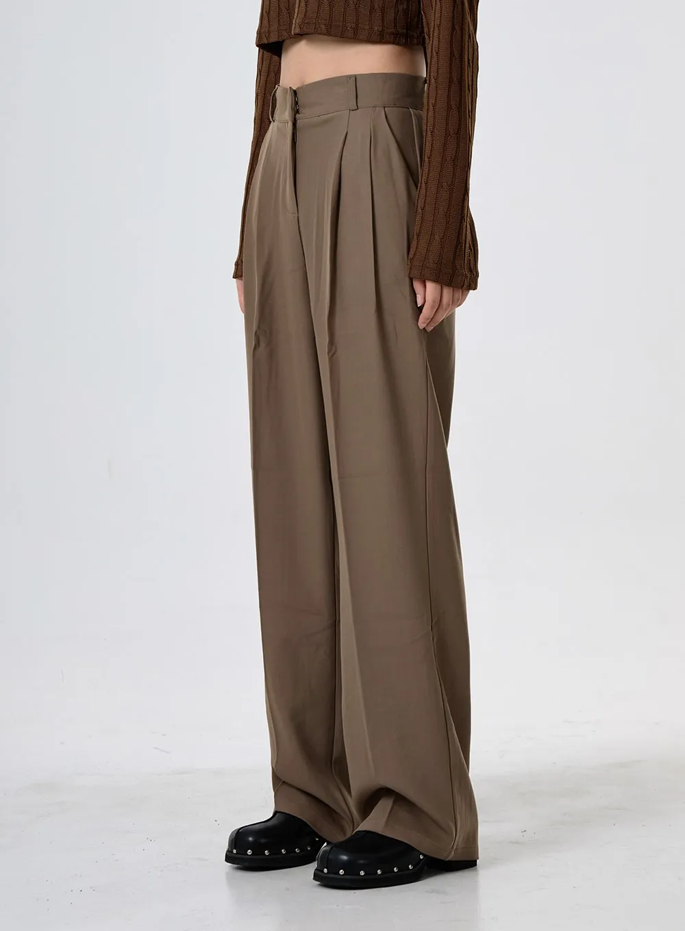 Basic Pintuck Tailored Pants CG30 sold by Lewkin product image thumbnail 5