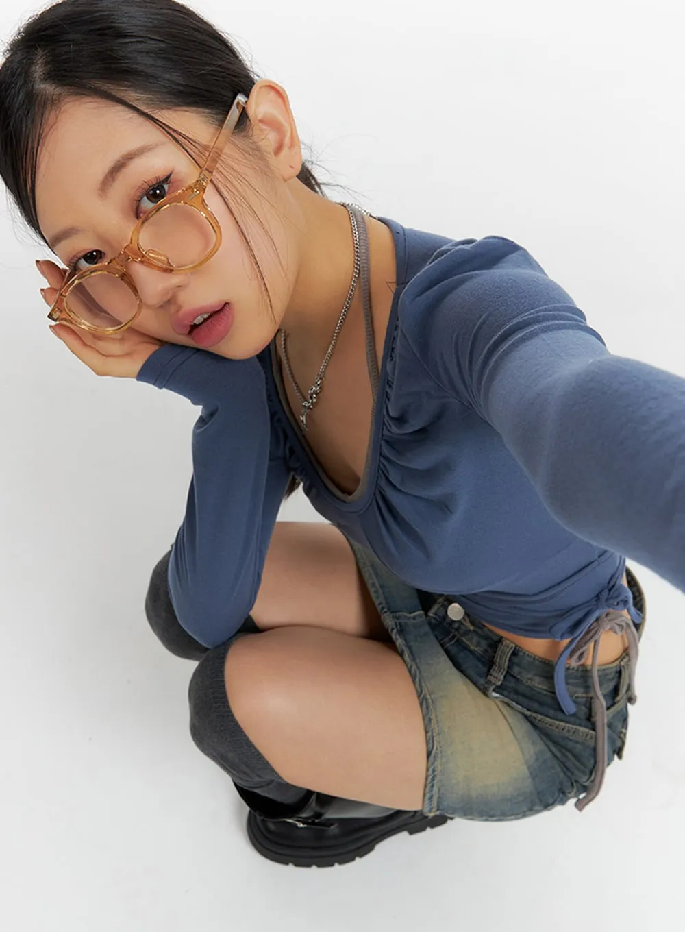 Square Eye Glasses IF421 sold by Lewkin product image thumbnail 3