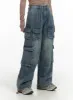 High Waist Pocket Cargo Straight Leg Jeans CF416 sold by Lewkin