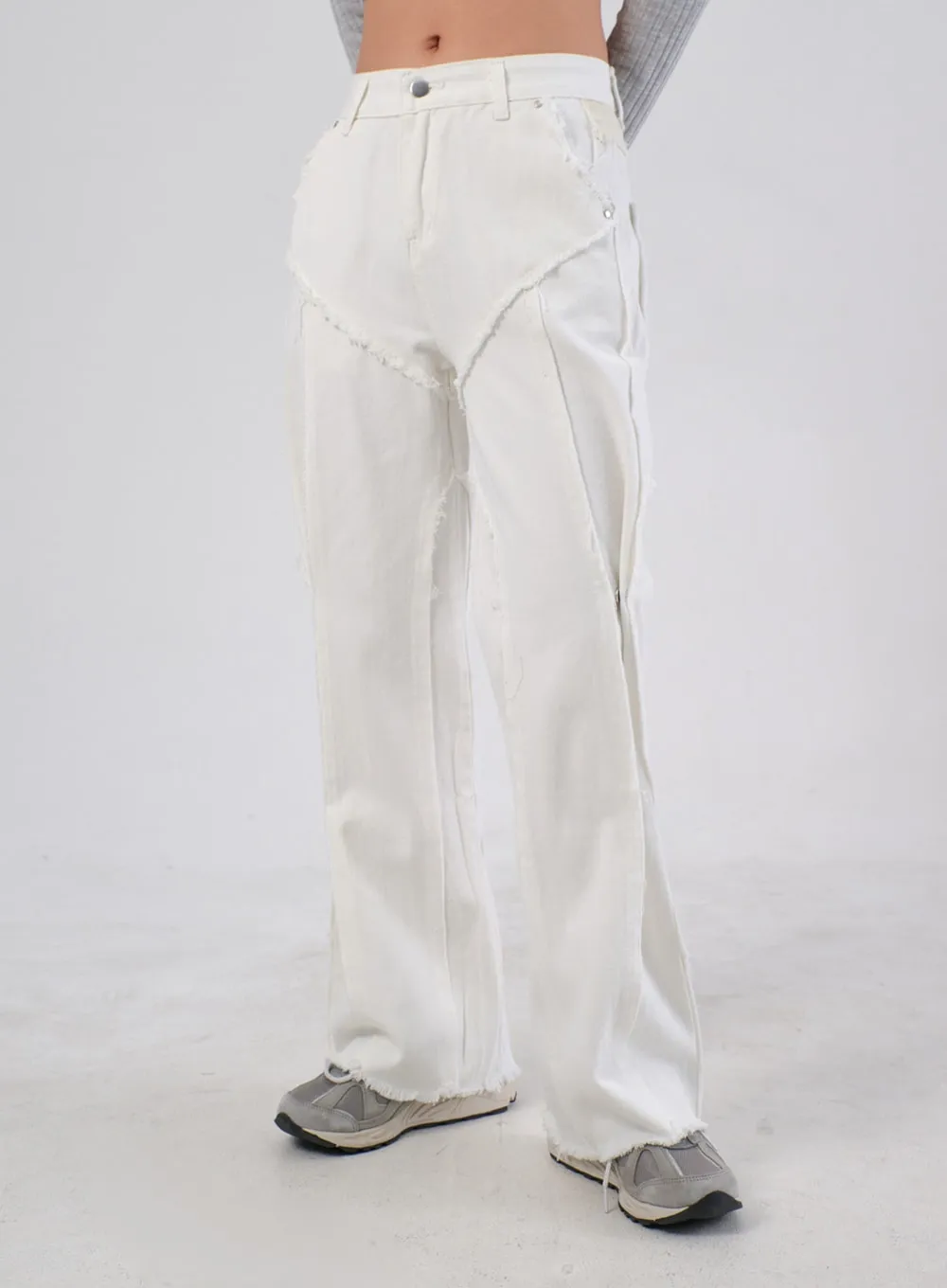 Snap Button Detail Pants IA305 sold by Lewkin