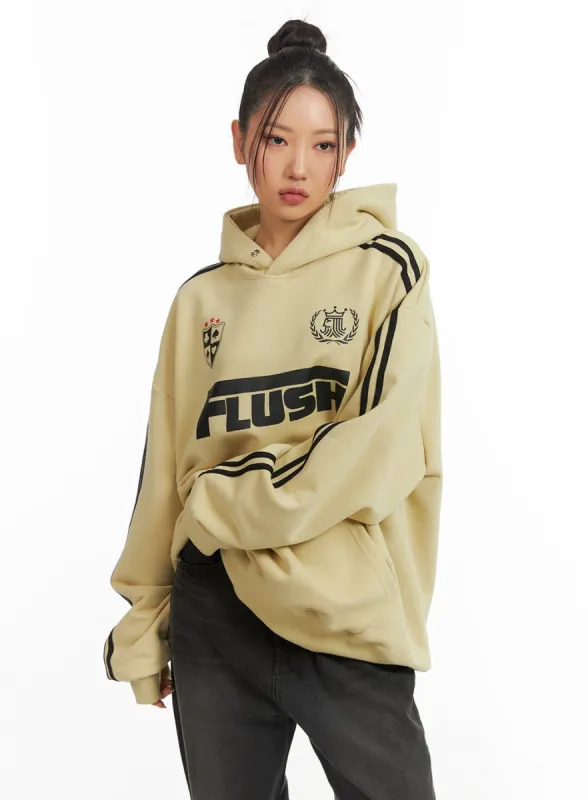 Oversized Flush Unisex Hoodie CJ429 sold by Lewkin