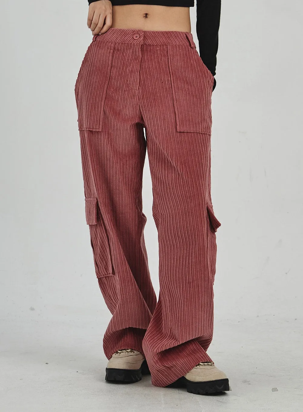 Corduroy Cargo Wide Pants CN30 sold by Lewkin product image thumbnail 5