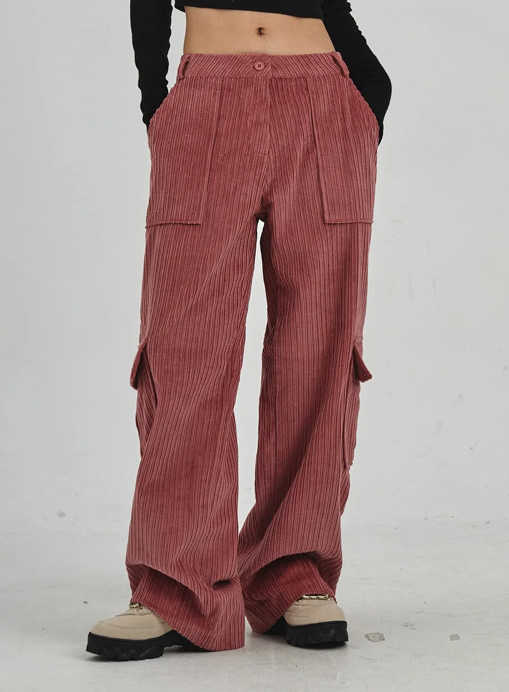 Corduroy Cargo Wide Pants CN30 sold by Lewkin product image thumbnail 2