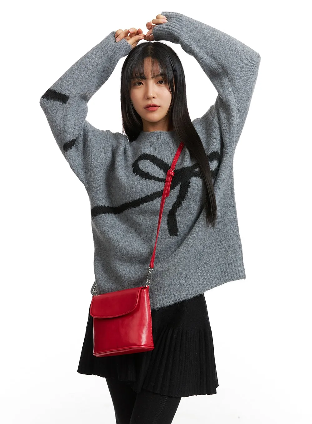 Faux Leather Crossbody Bag OJ405 sold by Lewkin product image thumbnail 3