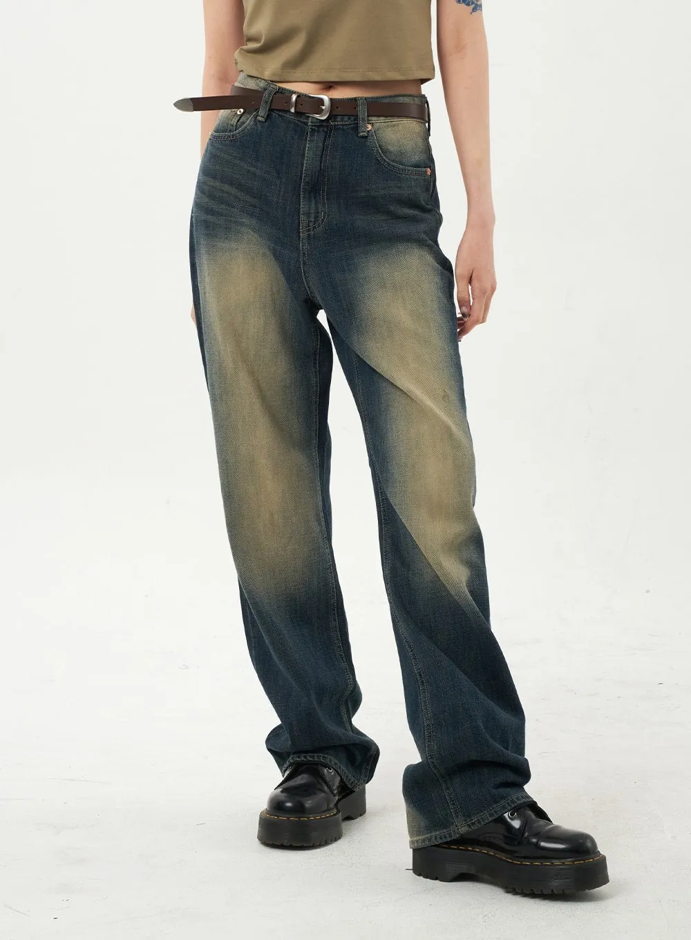 Vintage Wash Jeans CA327 sold by Lewkin product image thumbnail 2