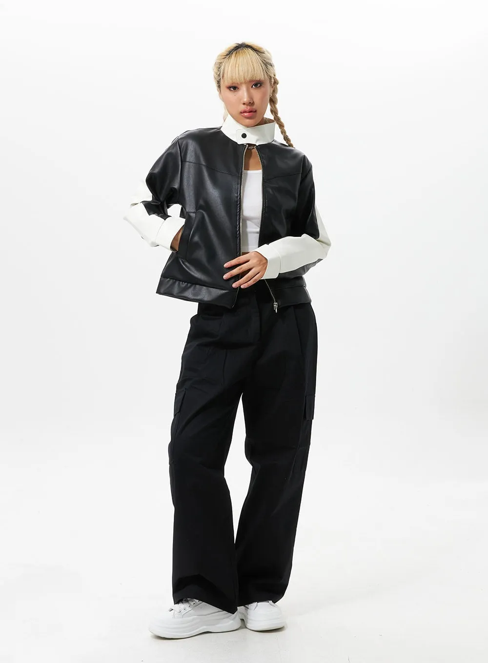 Pintuck Cargo Cotton Pants IO326 sold by Lewkin product image thumbnail 5