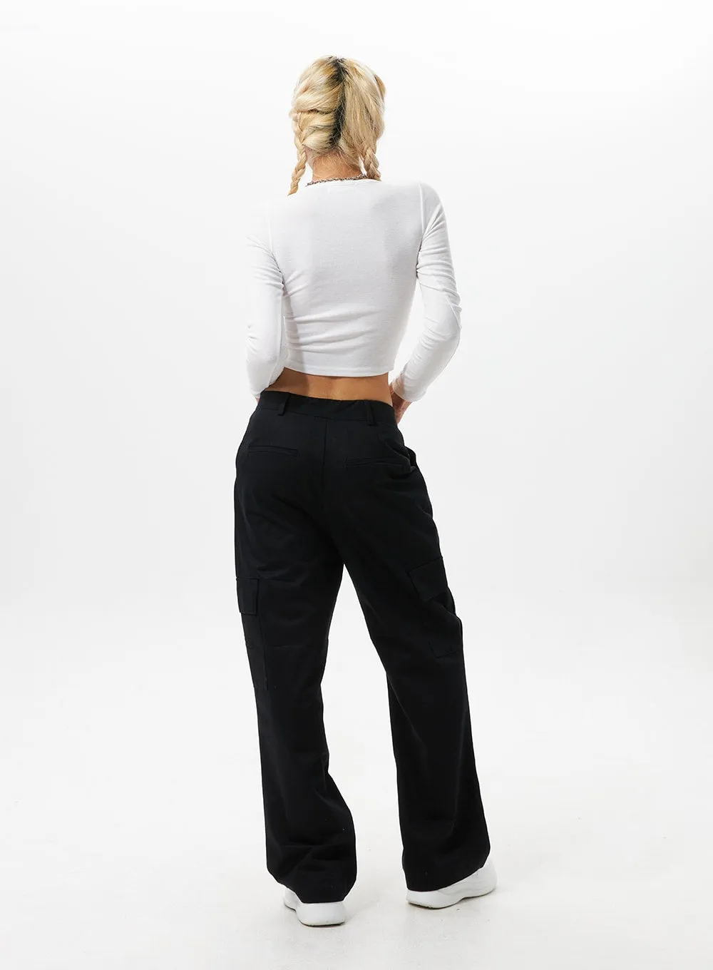 Pintuck Cargo Cotton Pants IO326 sold by Lewkin product image thumbnail 4