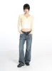 Washed Wide Flared Jeans CM415 sold by Lewkin