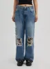 Ripped Wide Leg Jeans CF314 sold by Lewkin