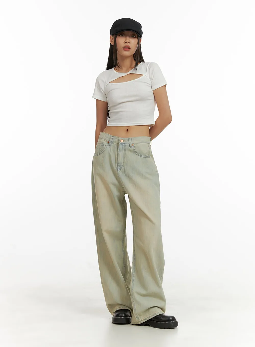 Twist Crop Top CU414 sold by Lewkin product image thumbnail 2