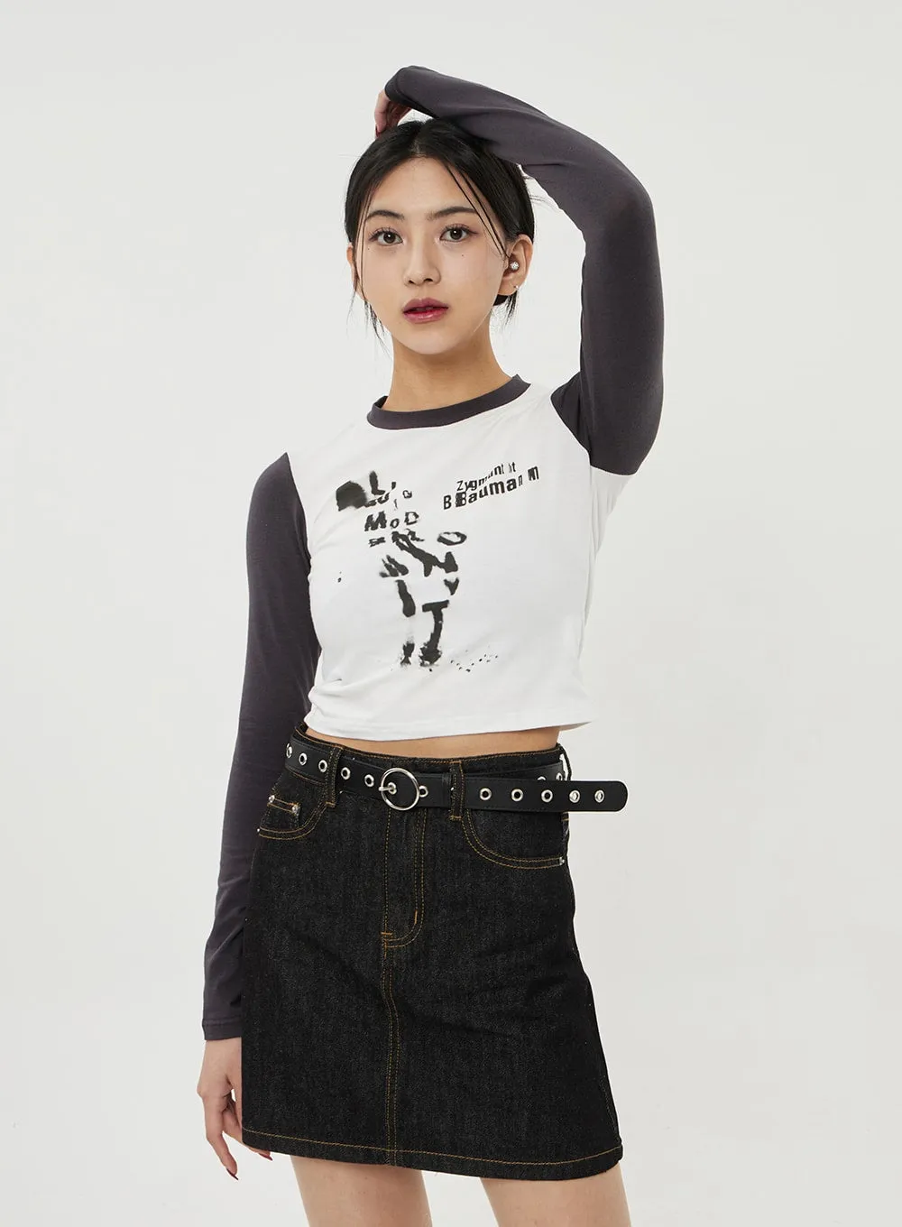 Two Color Graphic Top BF315 sold by Lewkin product image thumbnail 3