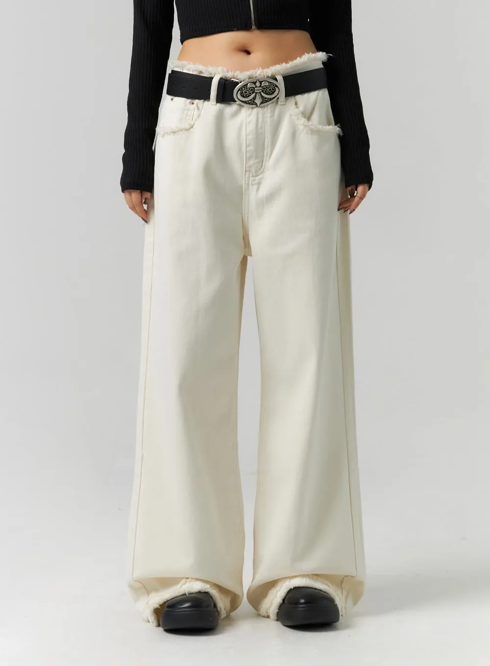Cotton Wide Leg Pants CS318 sold by Lewkin product image thumbnail 2