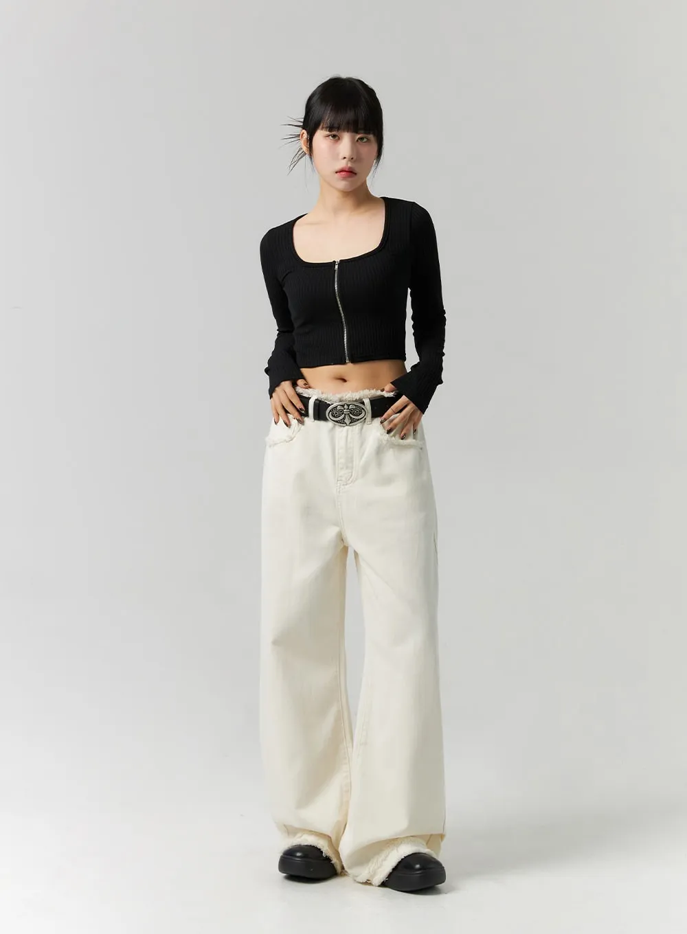 Cotton Wide Leg Pants CS318 sold by Lewkin product image thumbnail 4