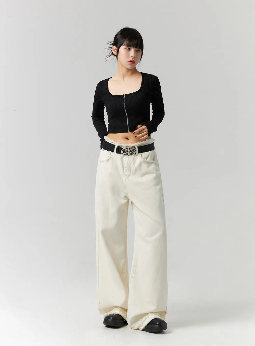 Cotton Wide Leg Pants CS318 sold by Lewkin product image thumbnail 3