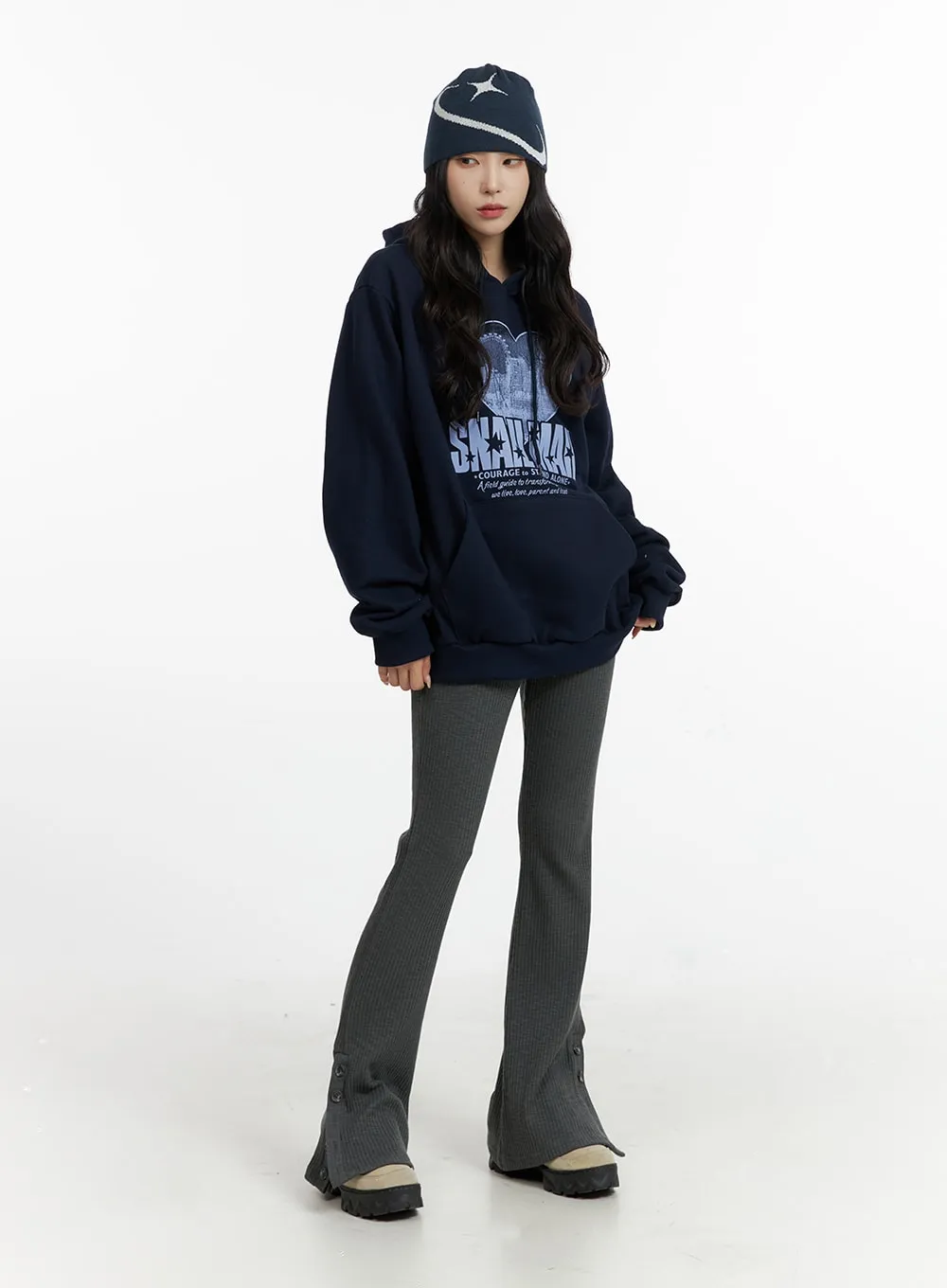 Graphic Oversized Hoodie CF415 sold by Lewkin product image thumbnail 3