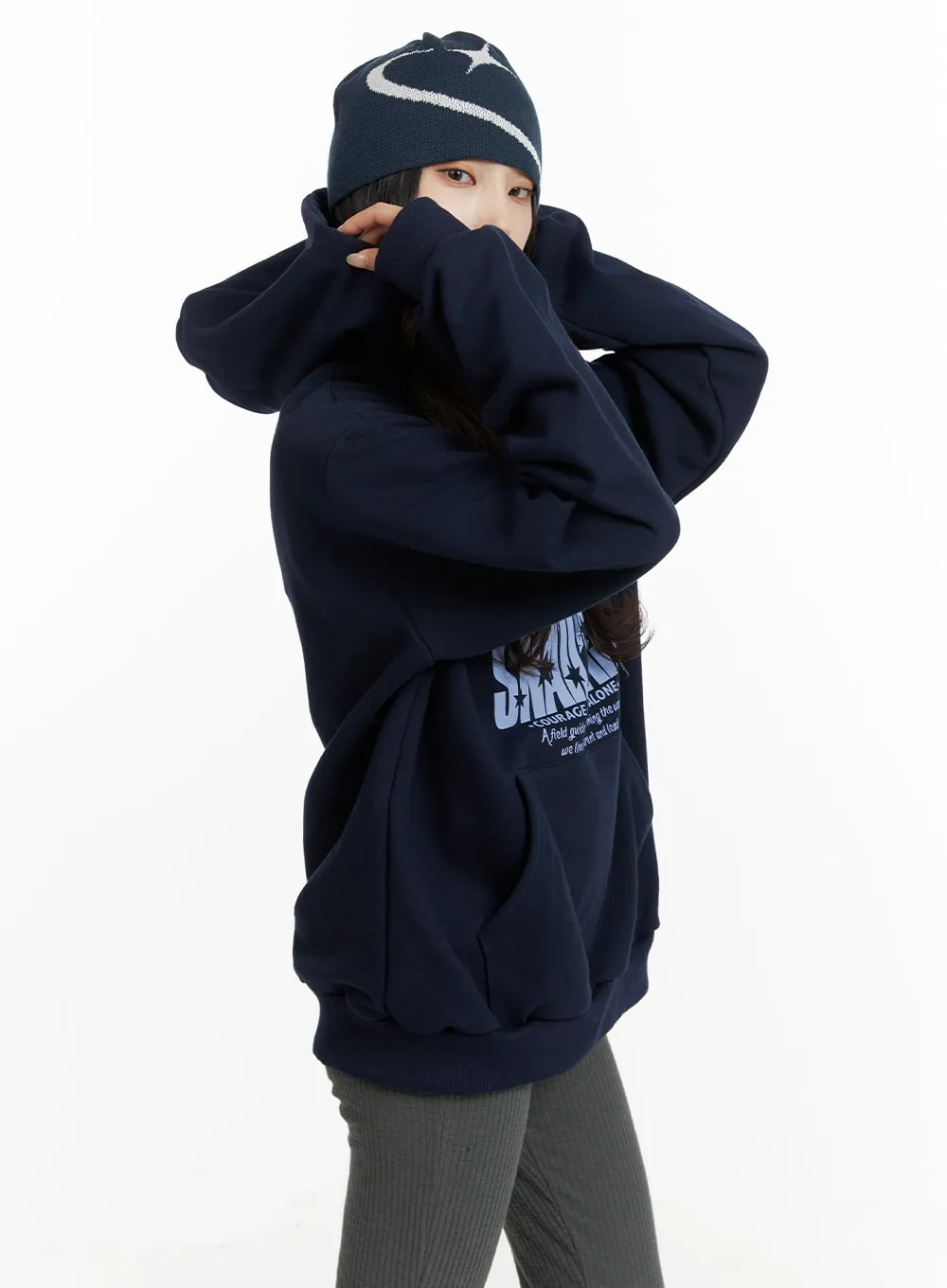 Graphic Oversized Hoodie CF415 sold by Lewkin product image thumbnail 2