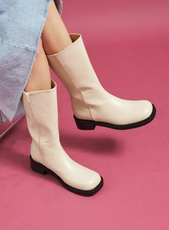 Basic Mid-Calf Boots CJ27 sold by Lewkin