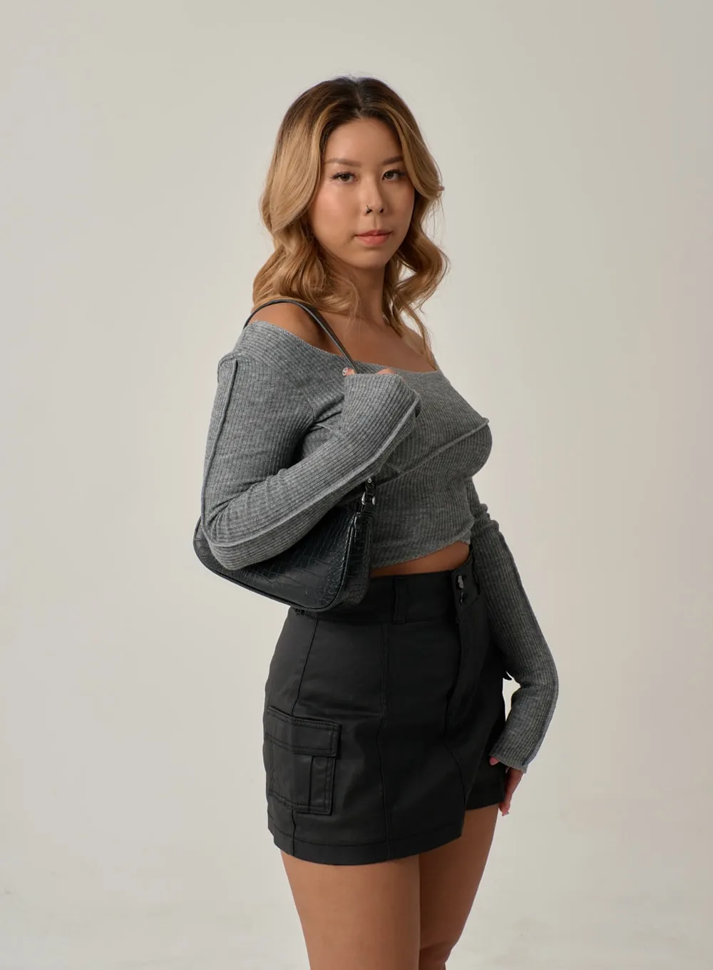 Off-Shoulder Knit Top IN22 sold by Lewkin product image thumbnail 3